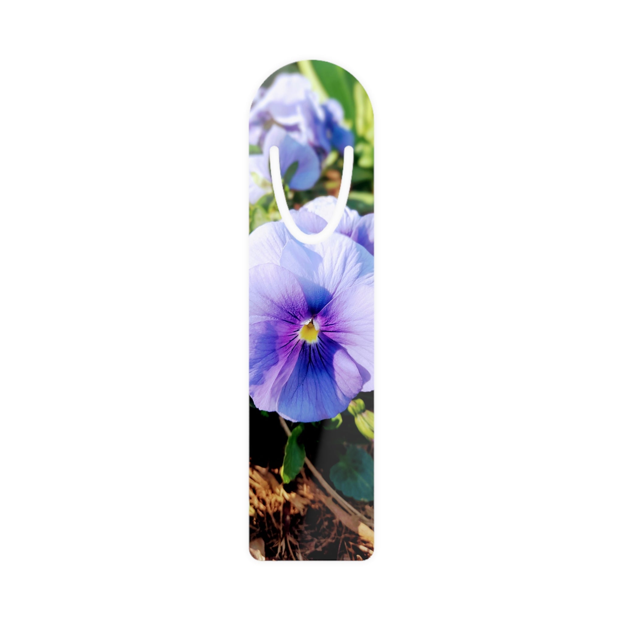 Pansy Floral Metal Bookmark — Purple Garden Flower Reading Gift