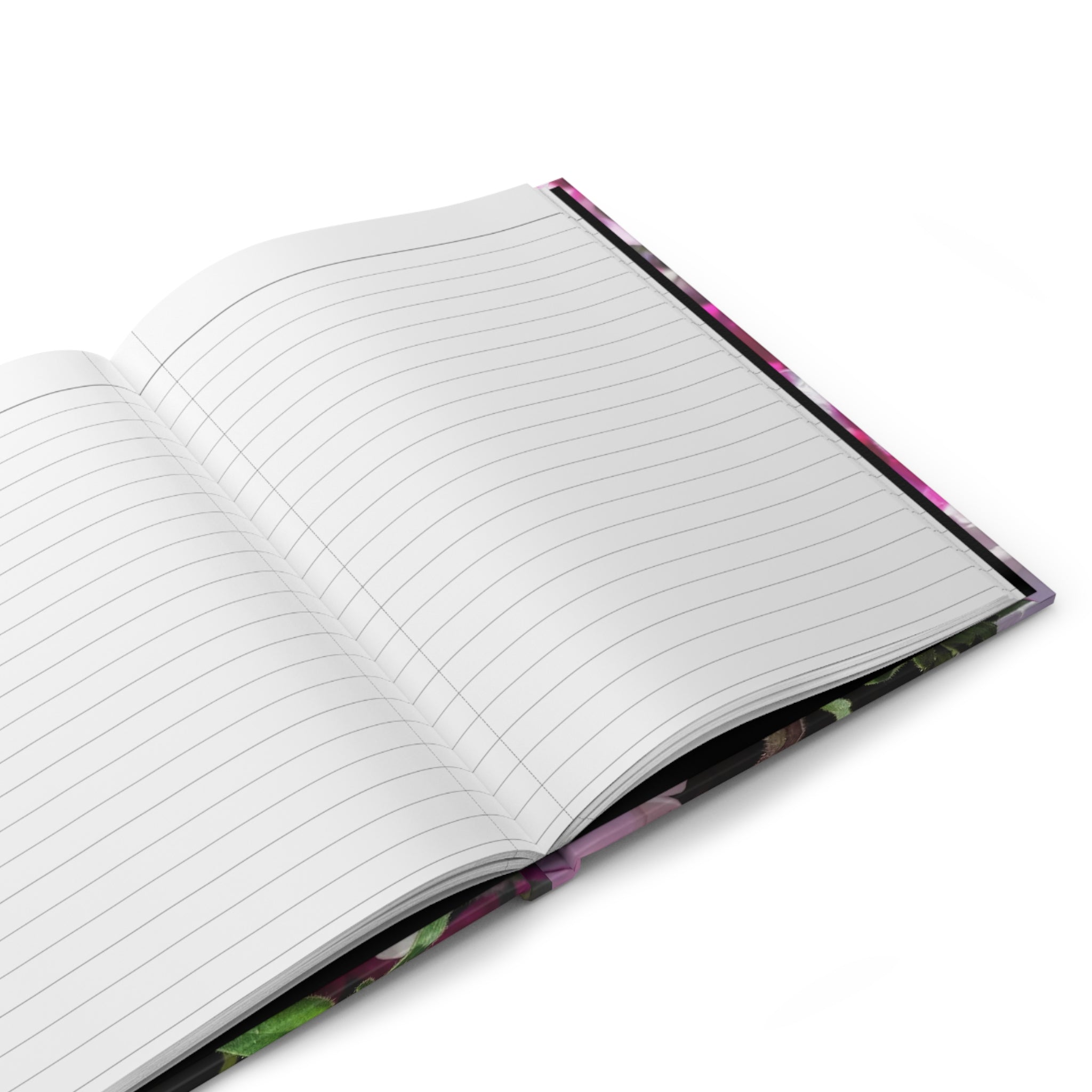 Pink Petunia Hardcover Journal — Floral Notebook for Garden Lovers