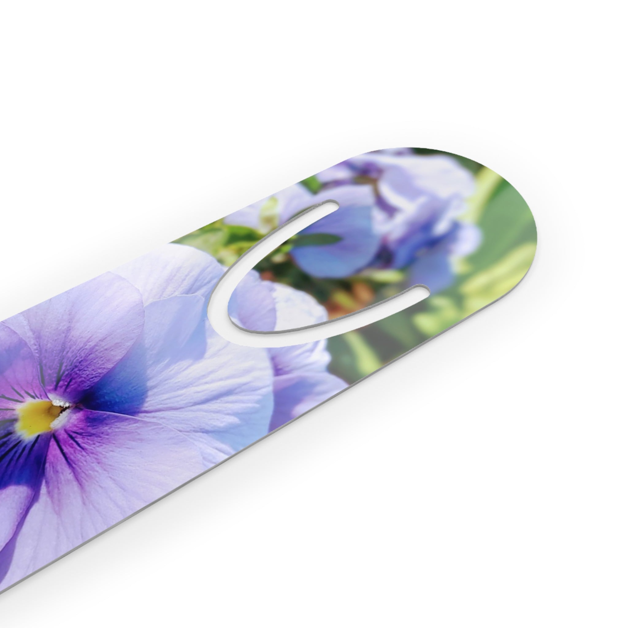 Pansy Floral Metal Bookmark — Purple Garden Flower Reading Gift