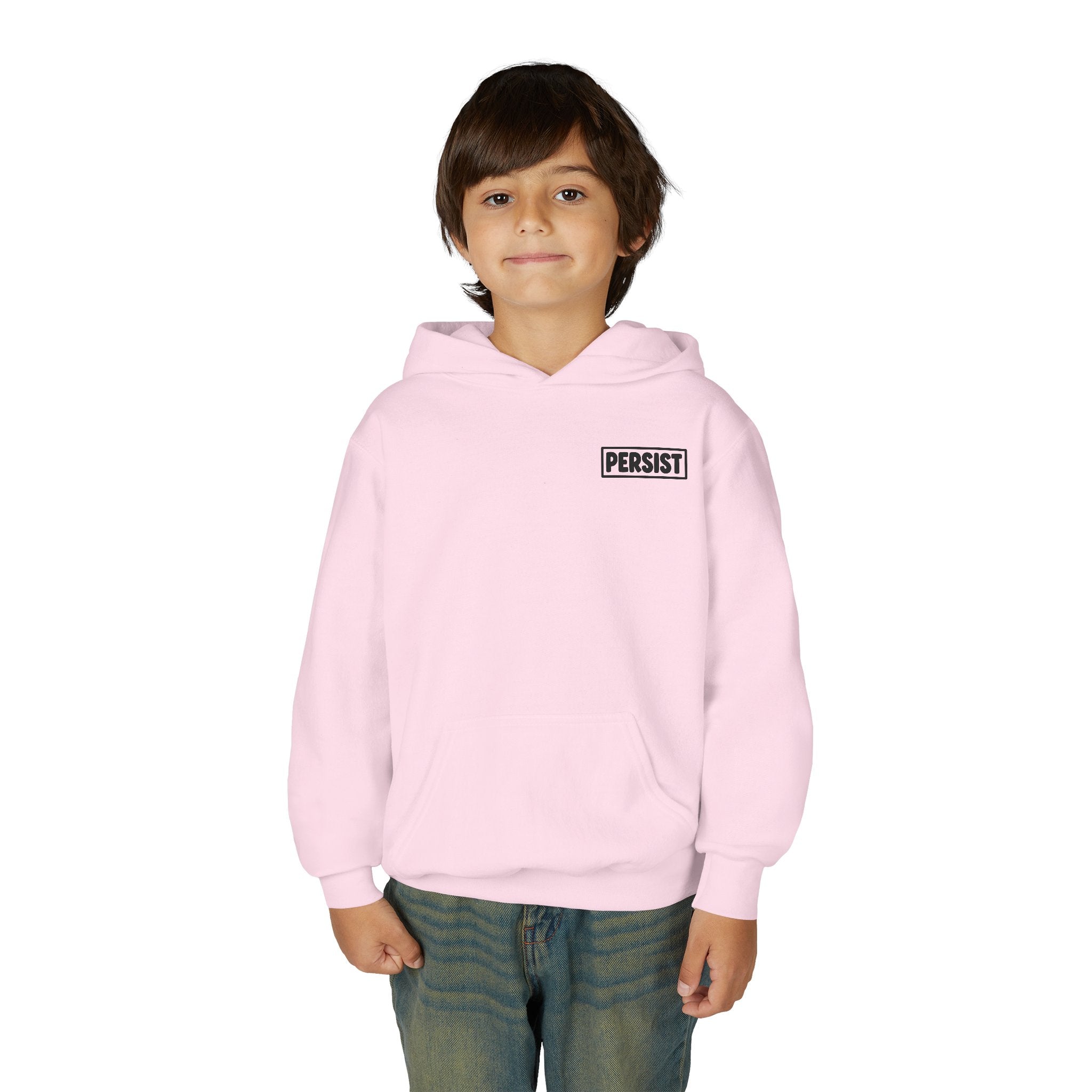 Youth Hoodie — 'PERSIST' Inspirational Kids Pullover