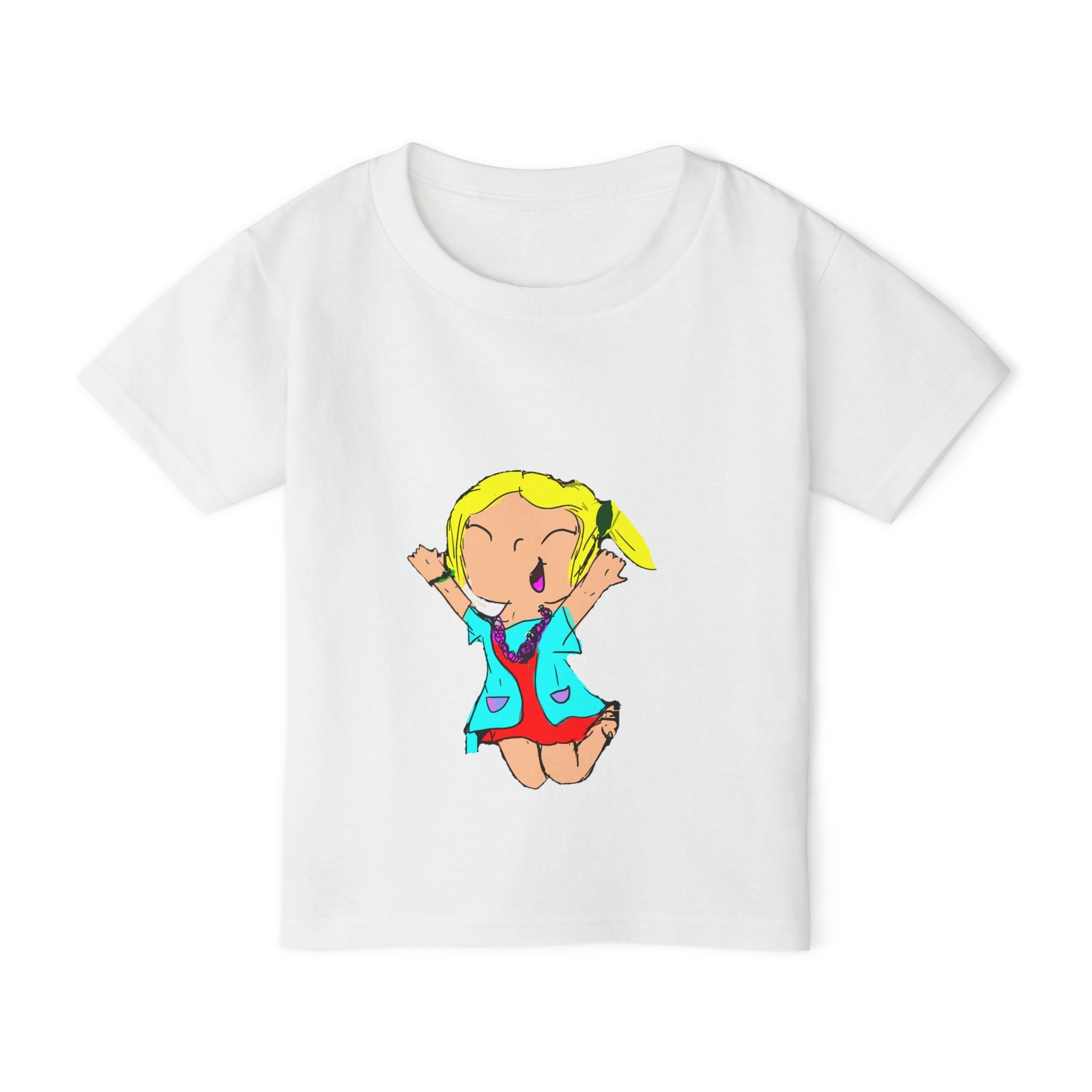 Happy Jumping Kid Toddler T-Shirt — Hand-Drawn Joyful Playtime Tee