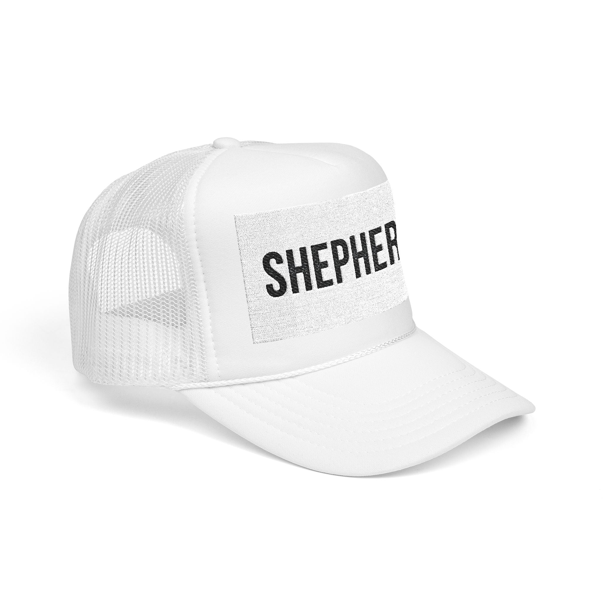 Shepherd Foam Trucker Hat — Vintage Patch Logo Cap for Shepherds & Dog Lovers