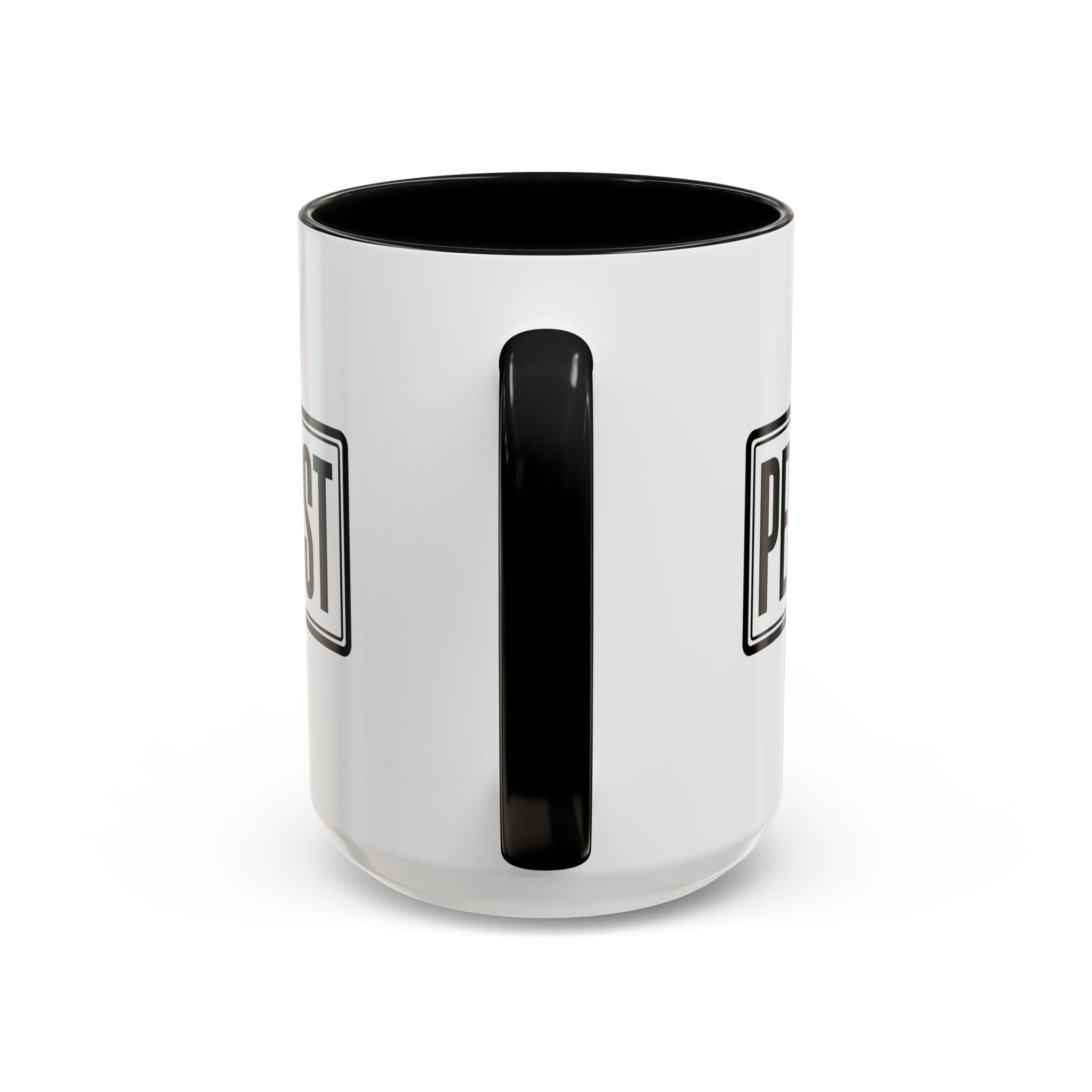 Persist Accent Coffee Mug — Motivational Black & White Ceramic Mug (11/15oz)