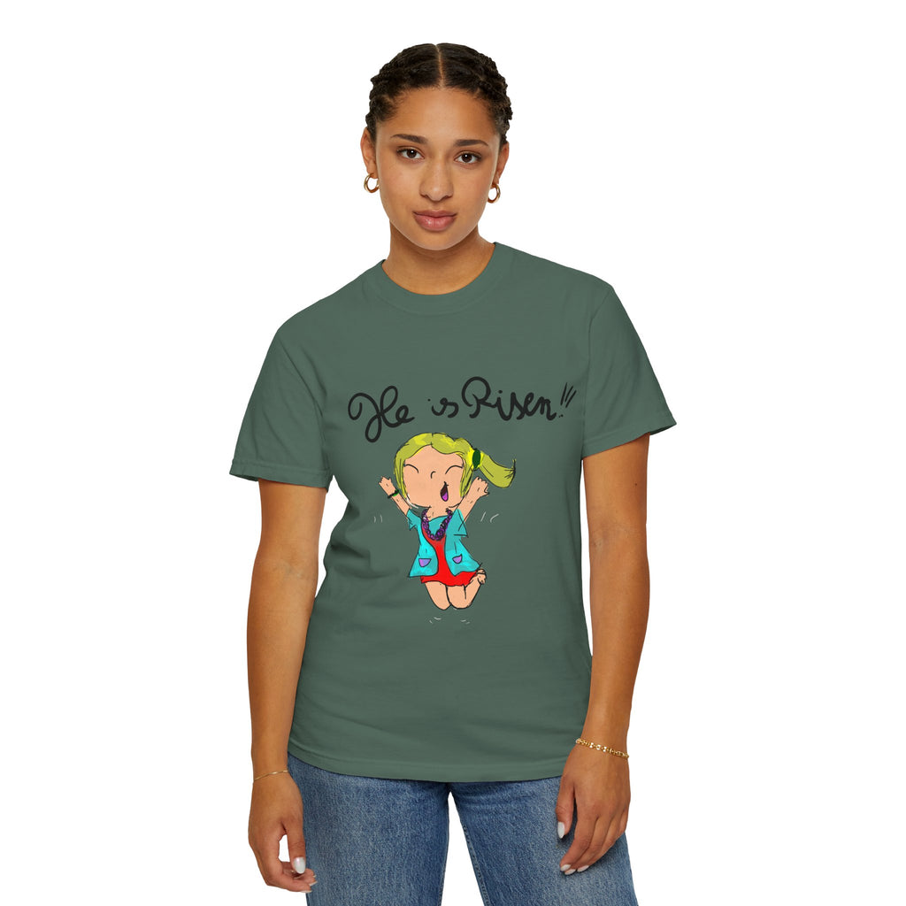 He Is Risen! Kids’ Hand-Drawn T-Shirt — Child Art Tee