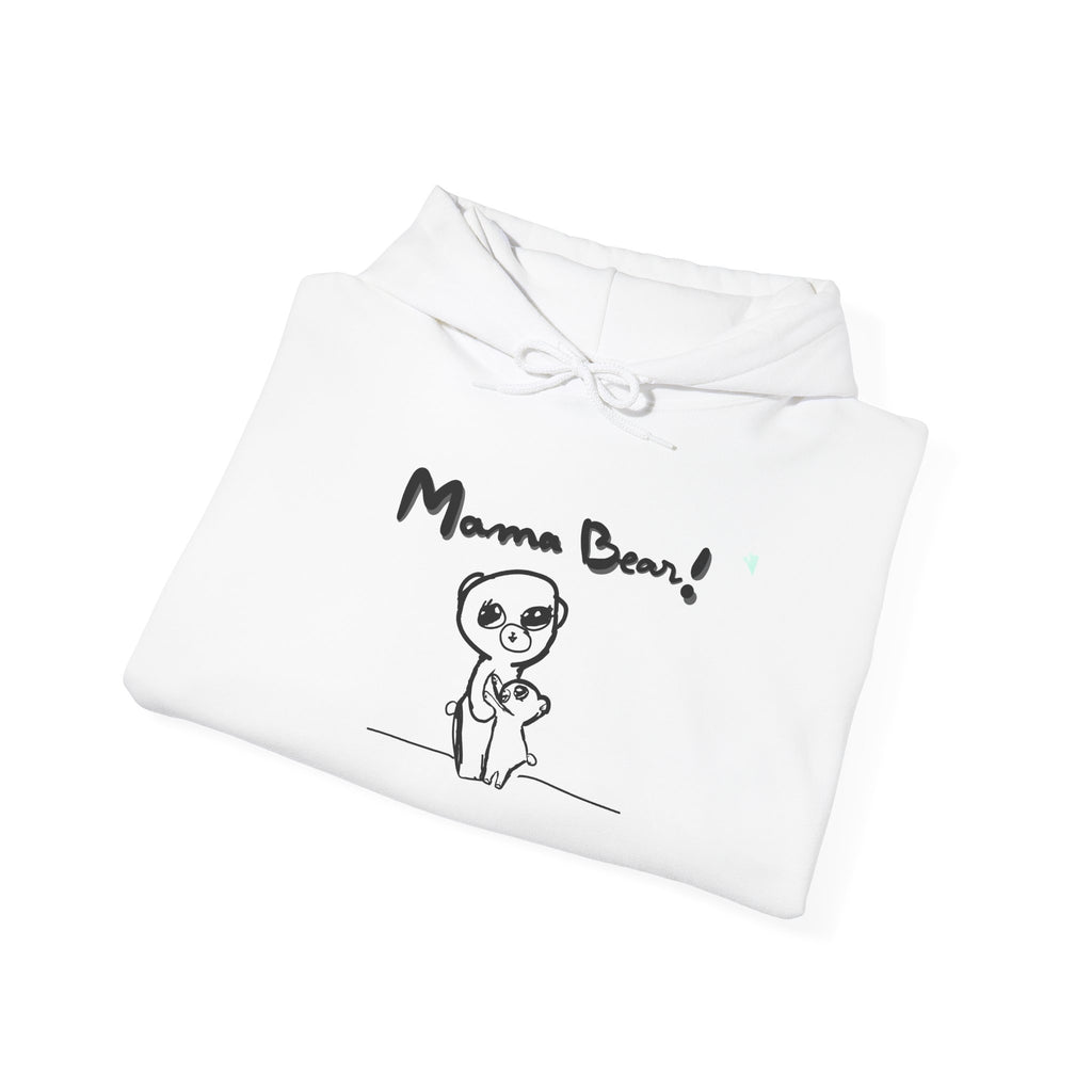 Mama Bear Hoodie — Cute Hand-Drawn Bear "Mama Bear" Graphic Pullover