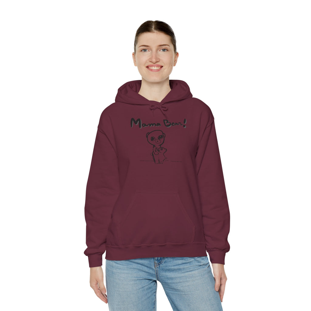 Hand-Drawn Kid Artwork Mom & Child Hoodie — Handmade Love Illustration