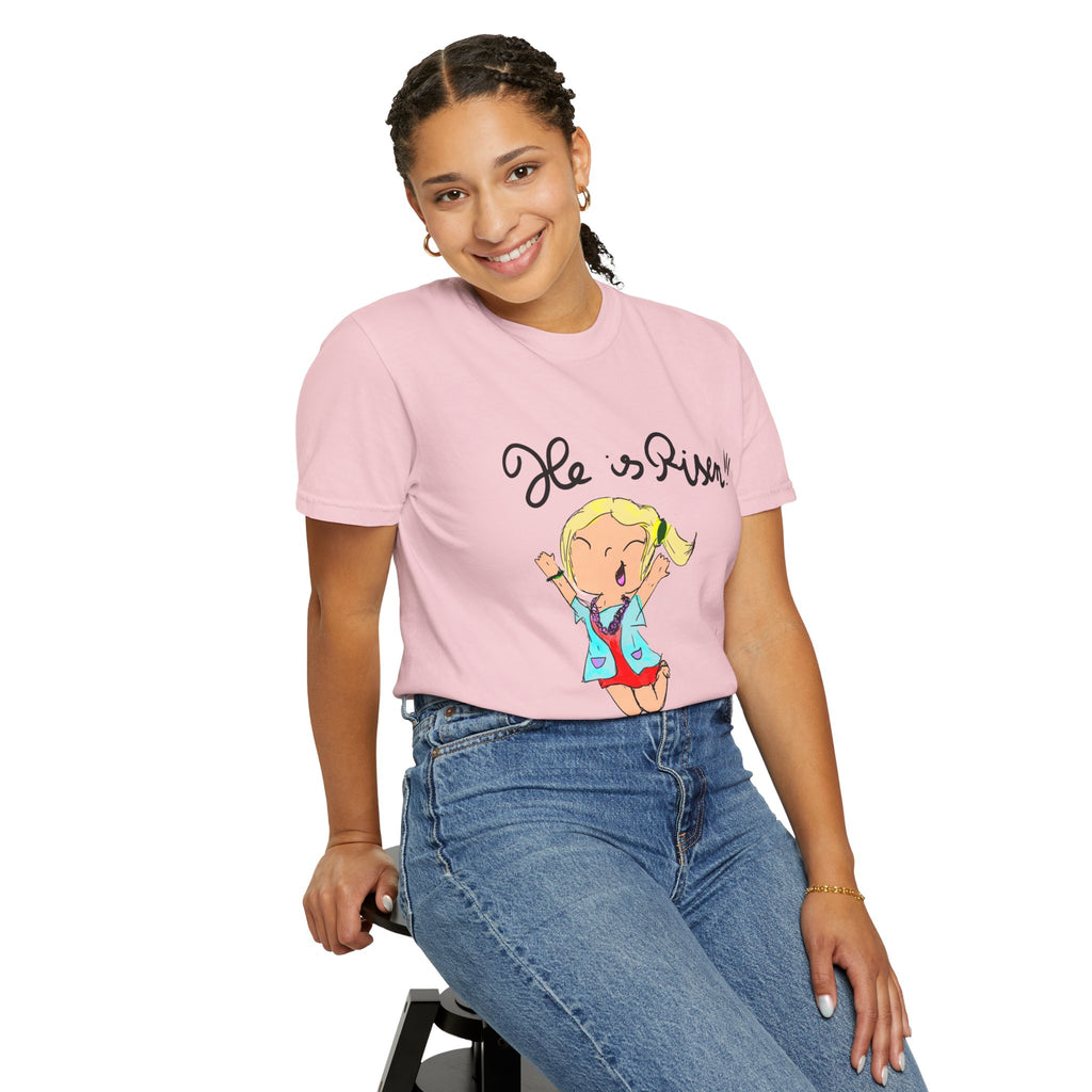 He Is Risen! Kids’ Hand-Drawn T-Shirt — Child Art Tee