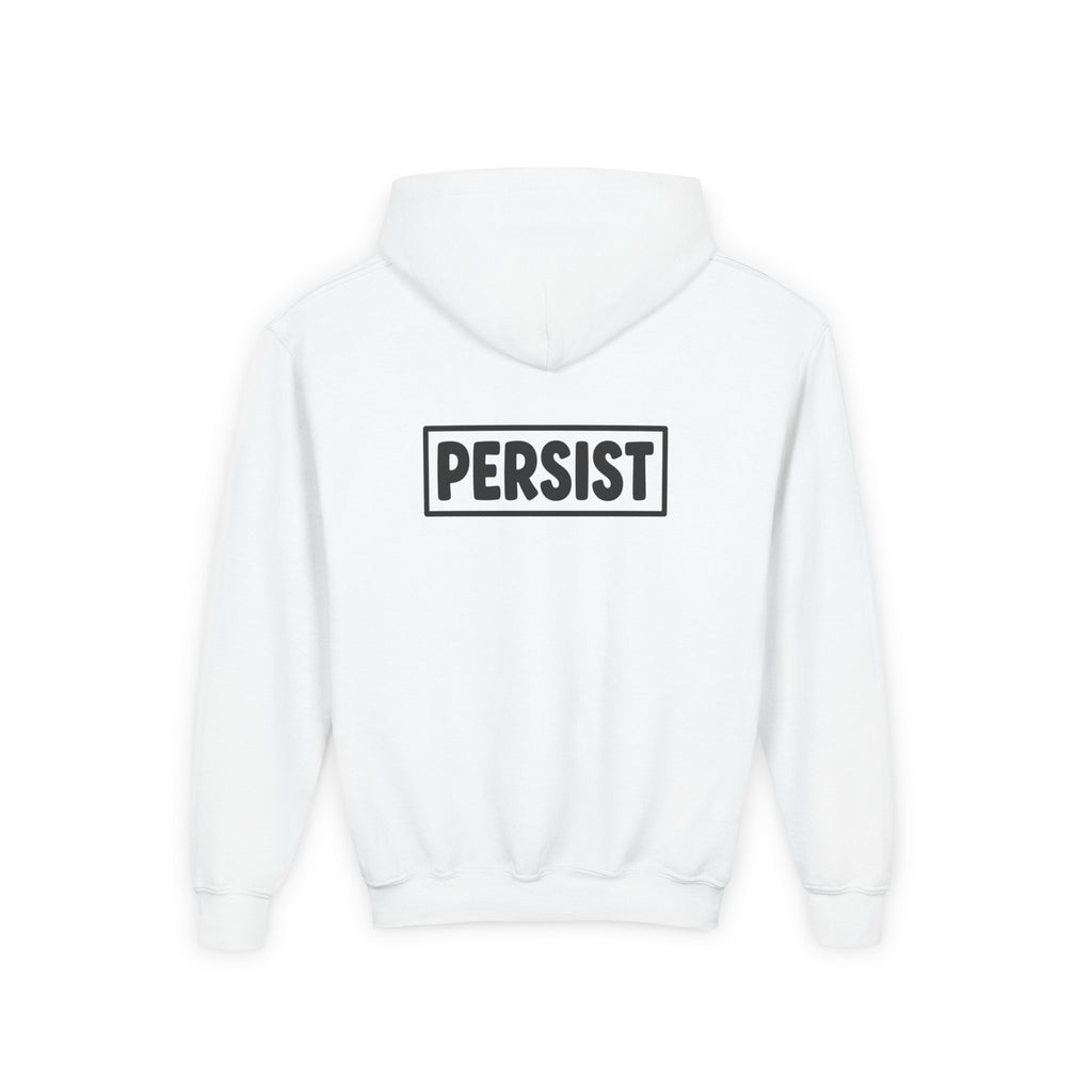 Youth Hoodie — 'PERSIST' Inspirational Kids Pullover