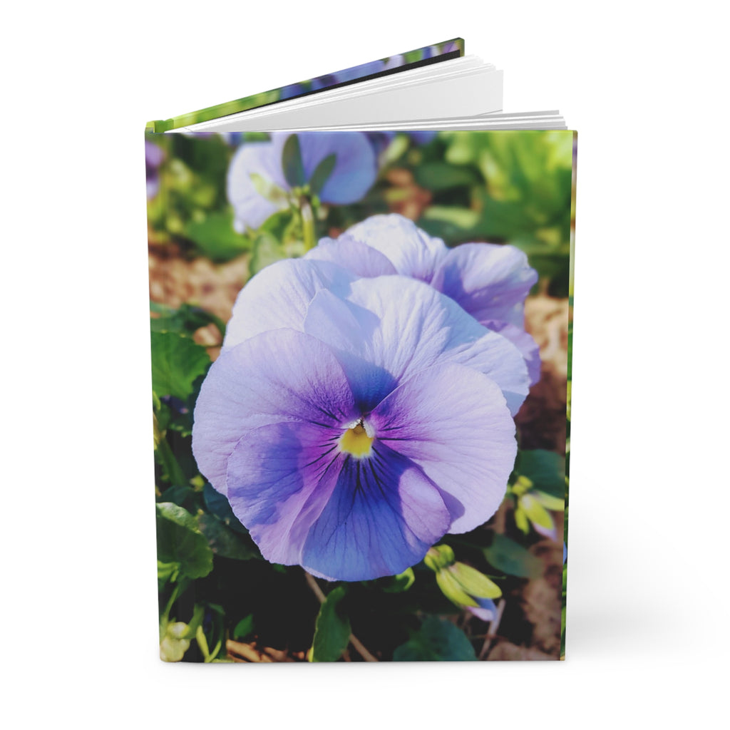 Pansy Blossom Hardcover Journal — Matte Floral Notebook for Gardening Notes & Daily Writing