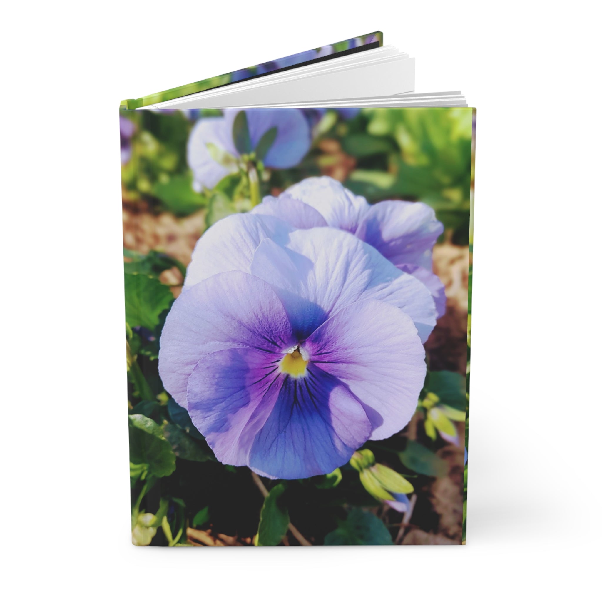 Pansy Blossom Hardcover Journal — Matte Floral Notebook for Gardening Notes & Daily Writing