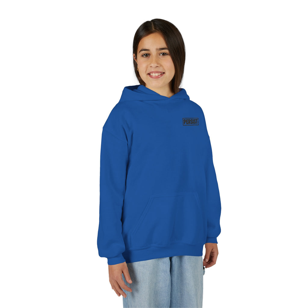 Youth Hoodie — 'PERSIST' Inspirational Kids Pullover