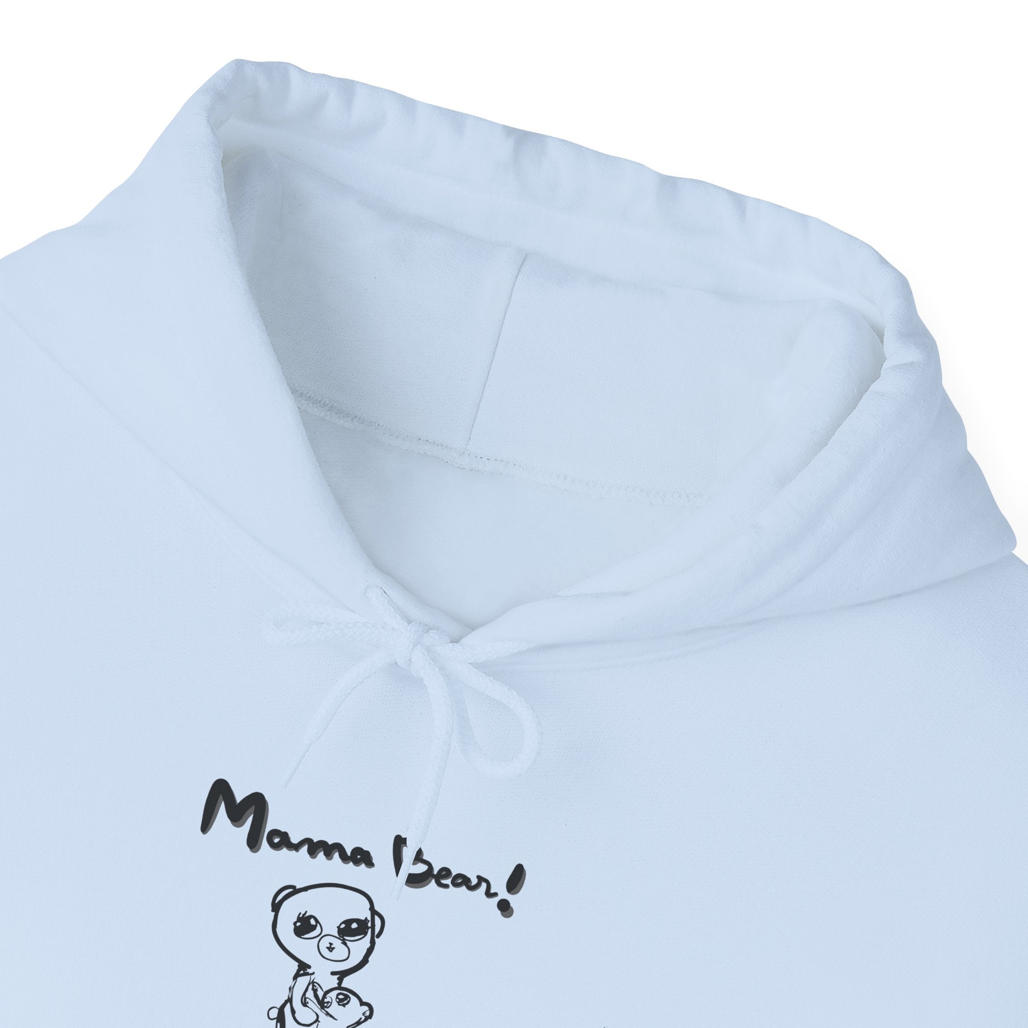 Mom & Child Hand-Drawn Hoodie — Handmade Love Illustration