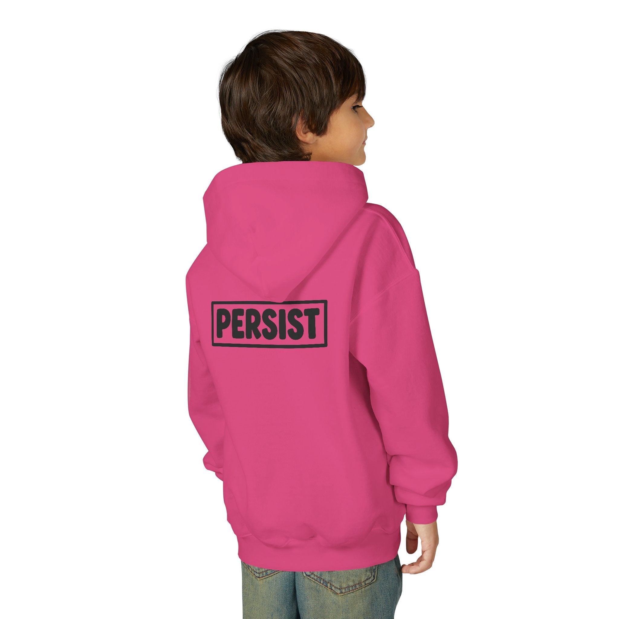 Youth Hoodie — 'PERSIST' Inspirational Kids Pullover