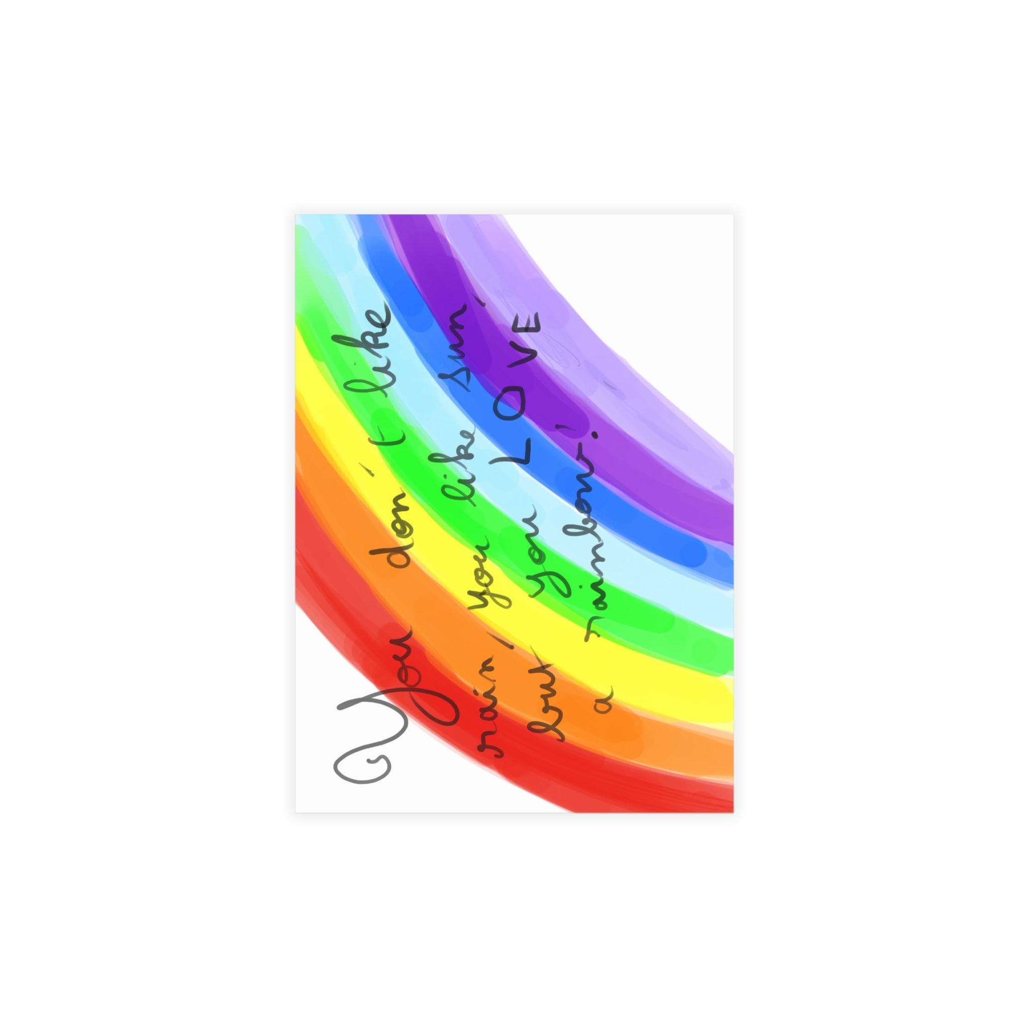 Rainbow Postcard Bundles (envelopes included) drawn by an 8 year old Girl. Encouraging Life Wisdom