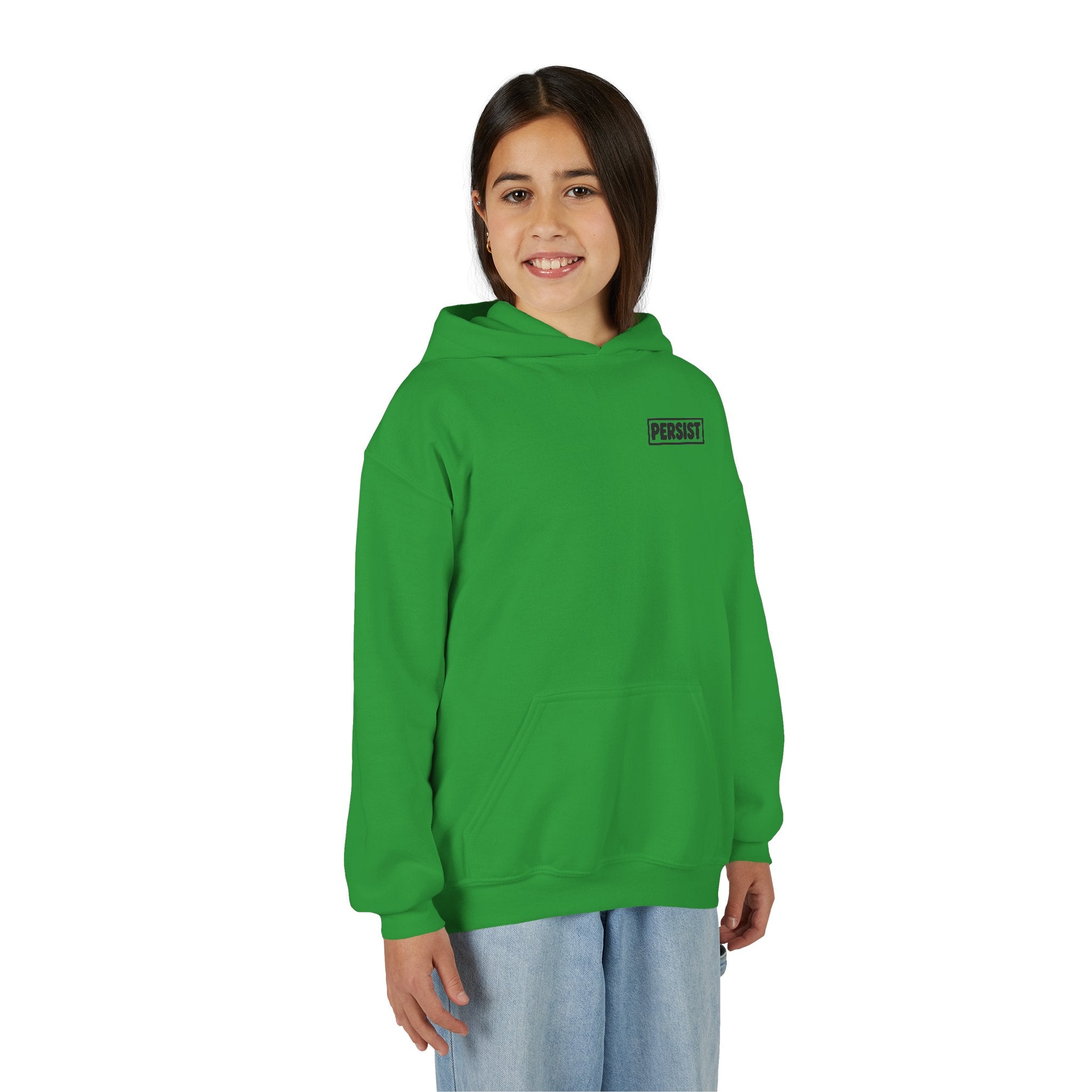 Youth Hoodie — 'PERSIST' Inspirational Kids Pullover