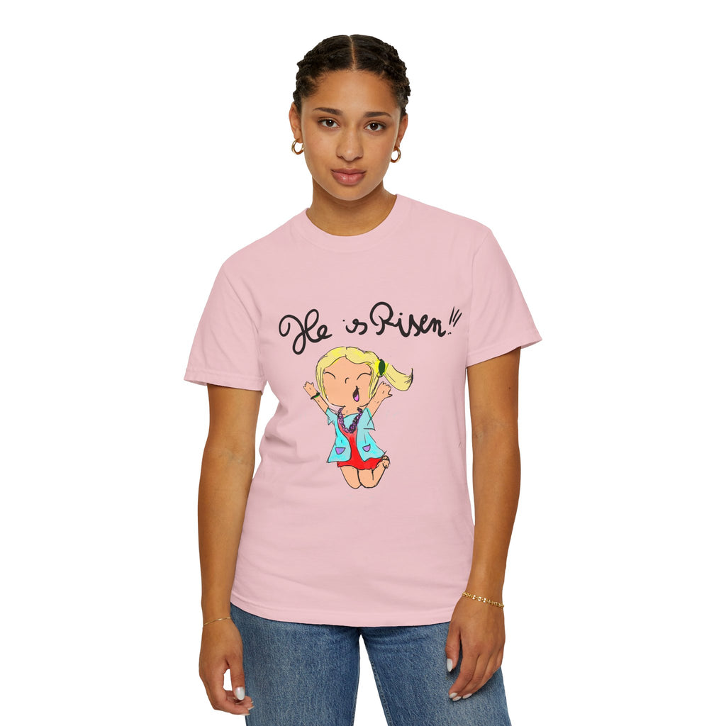 He Is Risen! Kids’ Hand-Drawn T-Shirt — Child Art Tee